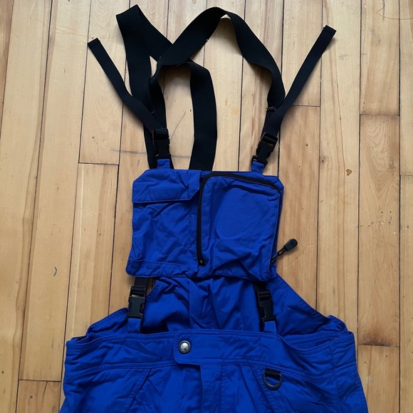 Vtg The North Face Blue Black Ski Snowboard Bib Overalls Pants Mens Size Large - Picture 9 of 11